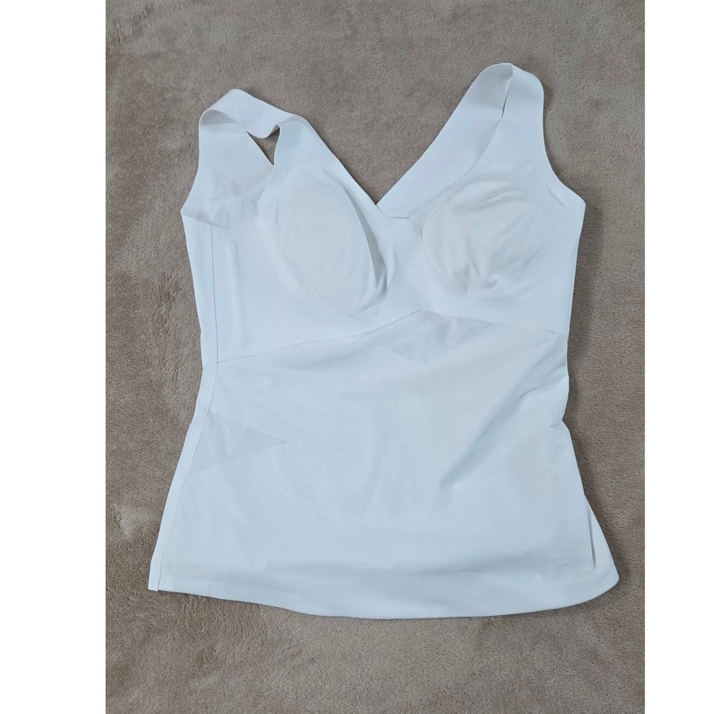 HoneyLove‎ Liftwear Tank Top Sports Bra Women XL White Padded Stretch Wireless